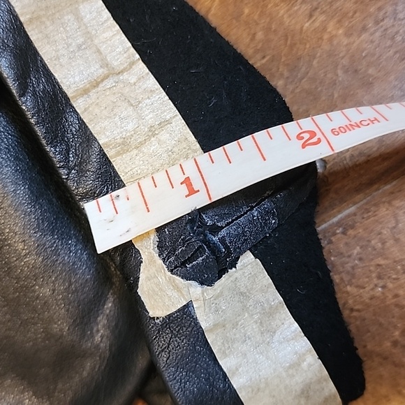 Licole Womens Vintage High Waisted Pleated Black Genuine Leather Pants Trousers - Picture 12 of 16